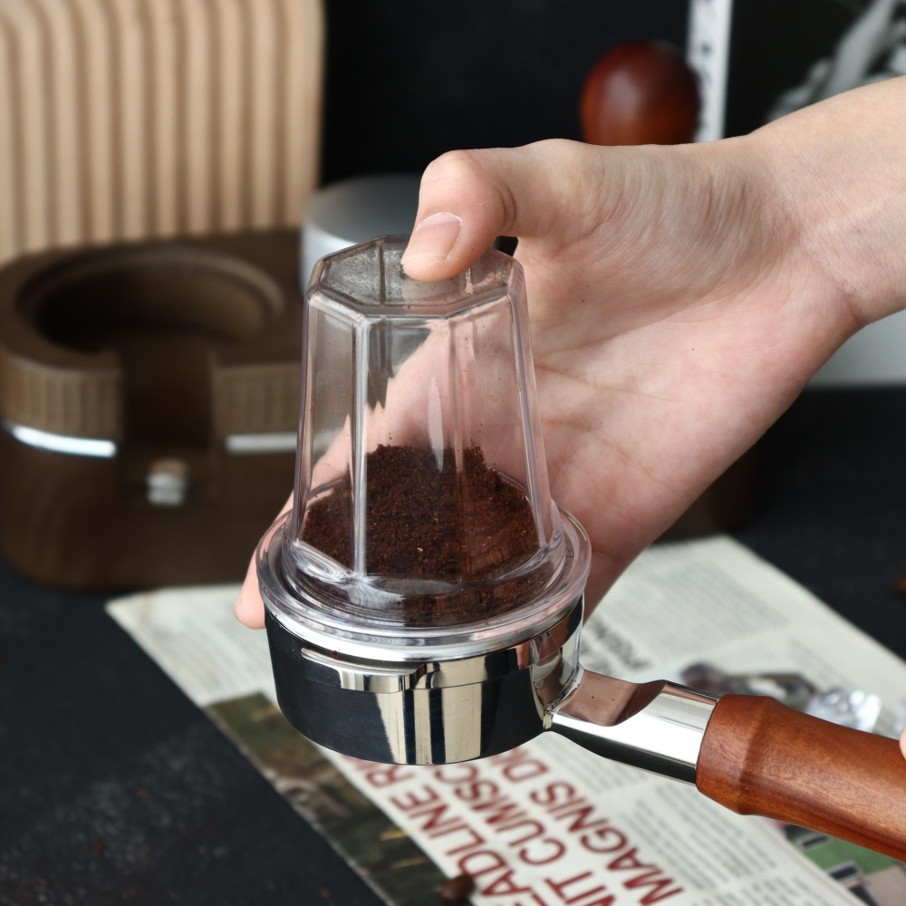 Quality Coffee Equipment - ถ้วยจ่ายยาสำหรับเครื่องทำเอสเพรสโซ่ขนาด51มม./58มม. 1ชิ้นโปร่งใสเพื่อให้เห็นภาพคุณภาพของเมล็ดกาแฟถ้วยตวงกาแฟ
