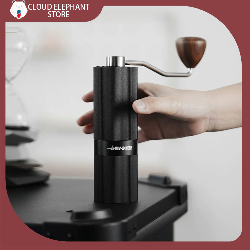 Quality Coffee Equipment - เครื่องบดกาแฟเอสเพรสโซแบบมือหมุน MHW-3BOMBER ปรับระดับได้ 6 ระดับ แกนบด