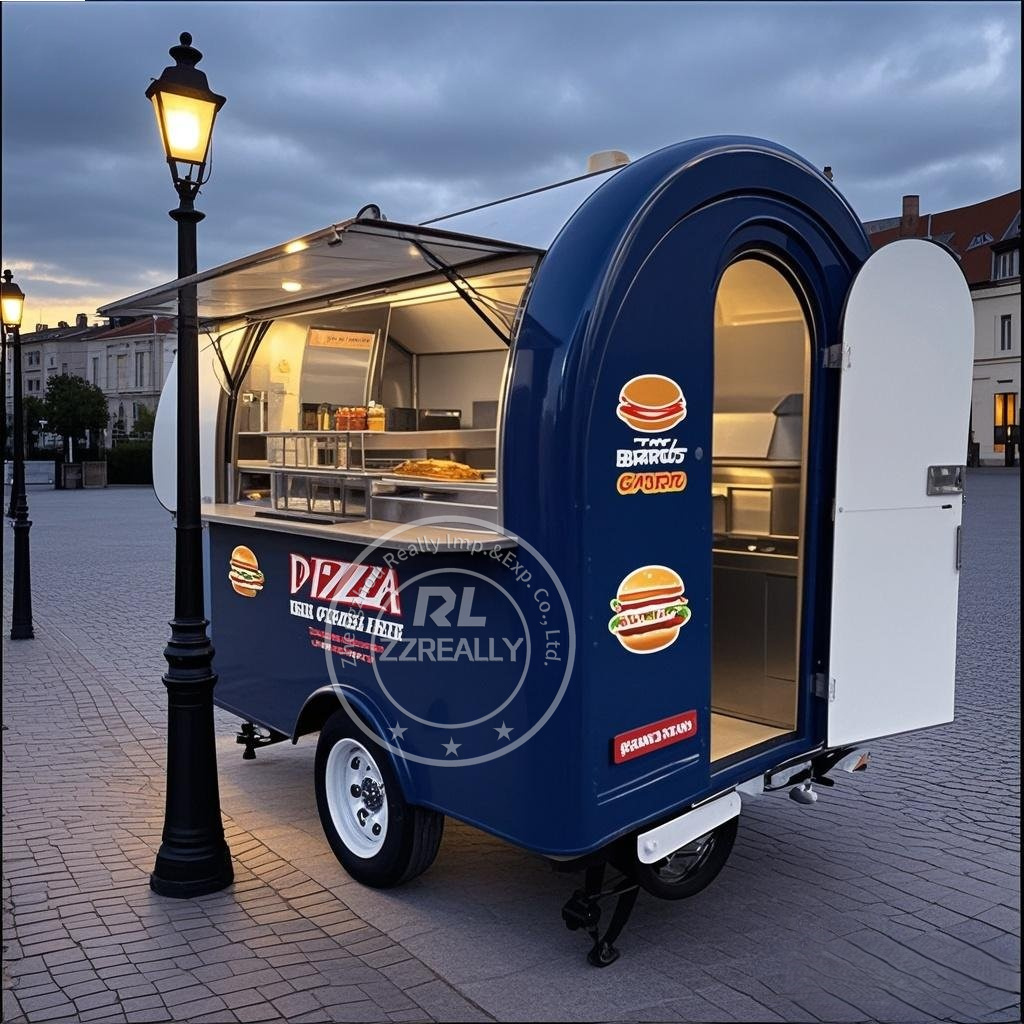 Mobile Coffee Van Equipment - รถบรรทุกอาหารมือถือ Van Street Snack พิซซ่า Kiosk
