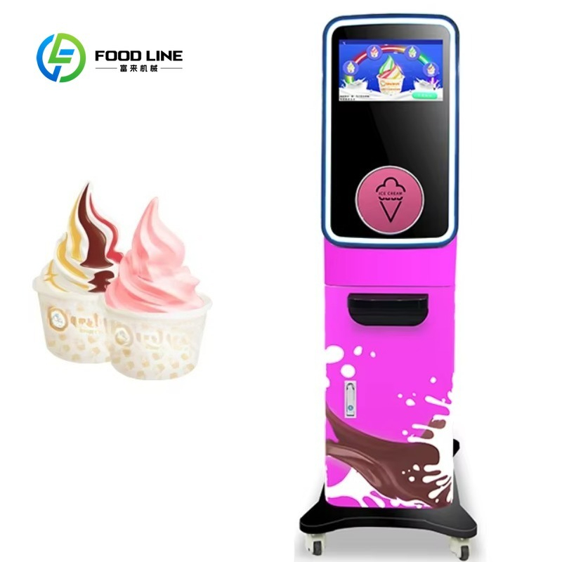 Coffee Equipment Needed - เครื่องทำไอศกรีมขนาดเล็กสำหรับร้านกาแฟ สีสันสดใส ระบบทำความเย็นเร็ว อัตโนมัติเต็มรูปแบบ ไม่ต้องทำความสะอาด อุปกรณ์ทำขนมหวานเชิงพาณิชย์