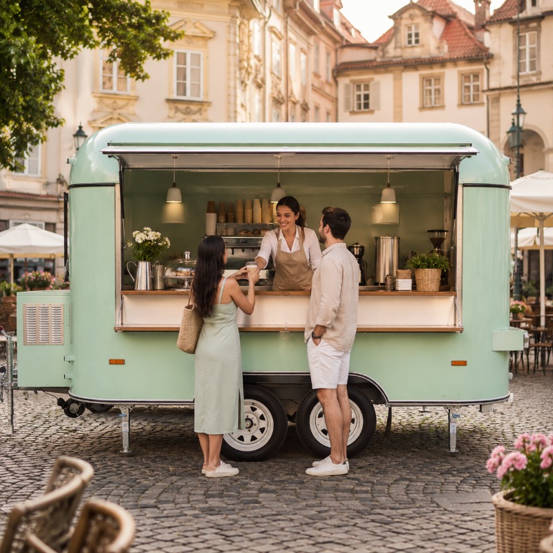 รถขายอาหารเคลื่อนที่พร้อมครัวส - Mobile Coffee Van Equipment บทวิจารณ์และราคา